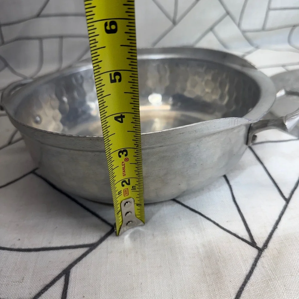 Everlast Forged Aluminum Casserole Dish Silver Floral Embossed Mid Century